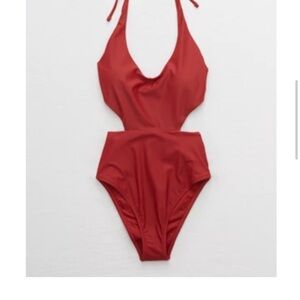 Aerie Red One-Piece Swimsuit